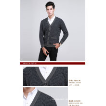 Yak Wolle / Cashmere V-Ausschnitt Strickjacke Langarm Pullover / Kleidung / Strickwaren / Garment